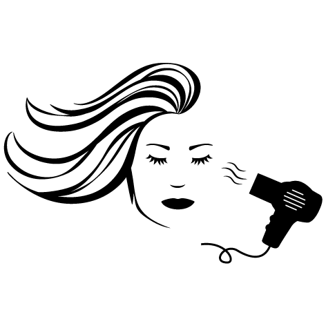 Sticker coiffure sèche cheveux SDC02
